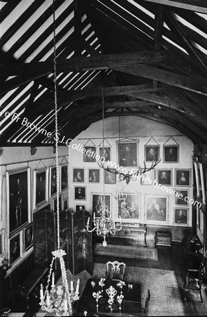 MALAHIDE CASTLE DINING HALL FROM GALLERY